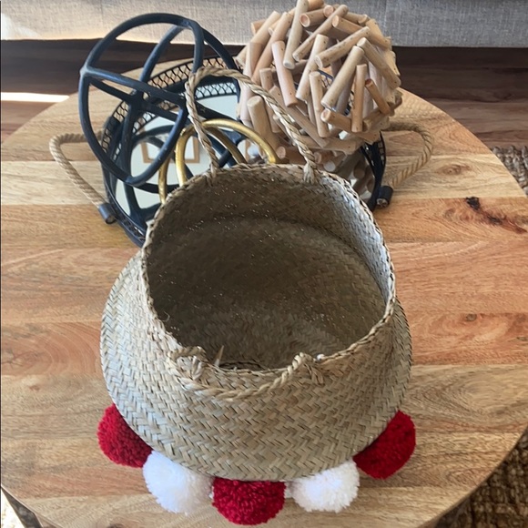 Mud Pie Pompom Holidays Collapsible Basket - Picture 11 of 16